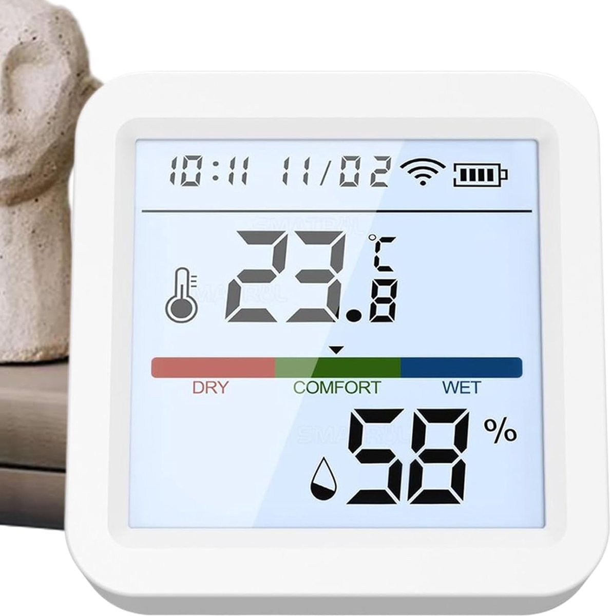 Temperatuur-vochtigheidsmonitor, intelligente hydrometer-meter, zeer nauwkeurige draadloze digitale sensor voor weertracking voor de luchtkwaliteit thuis, in de industriële wetenschap