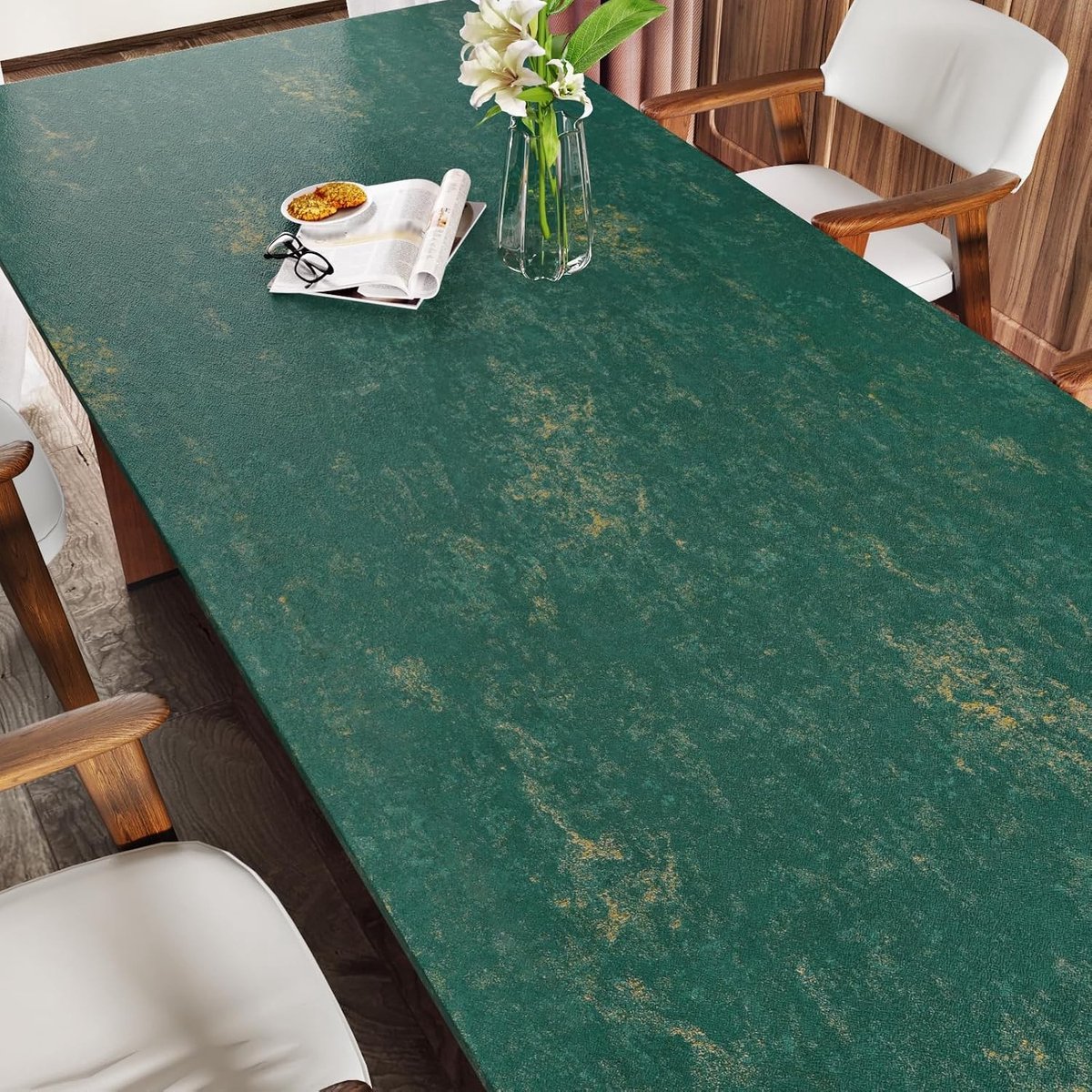 Marmerlook Wanddecoratie voor de Keuken - Waterdichte Zelfklevende Behangrol in Groen - Duurzaam en Makkelijk aan te Brengen
