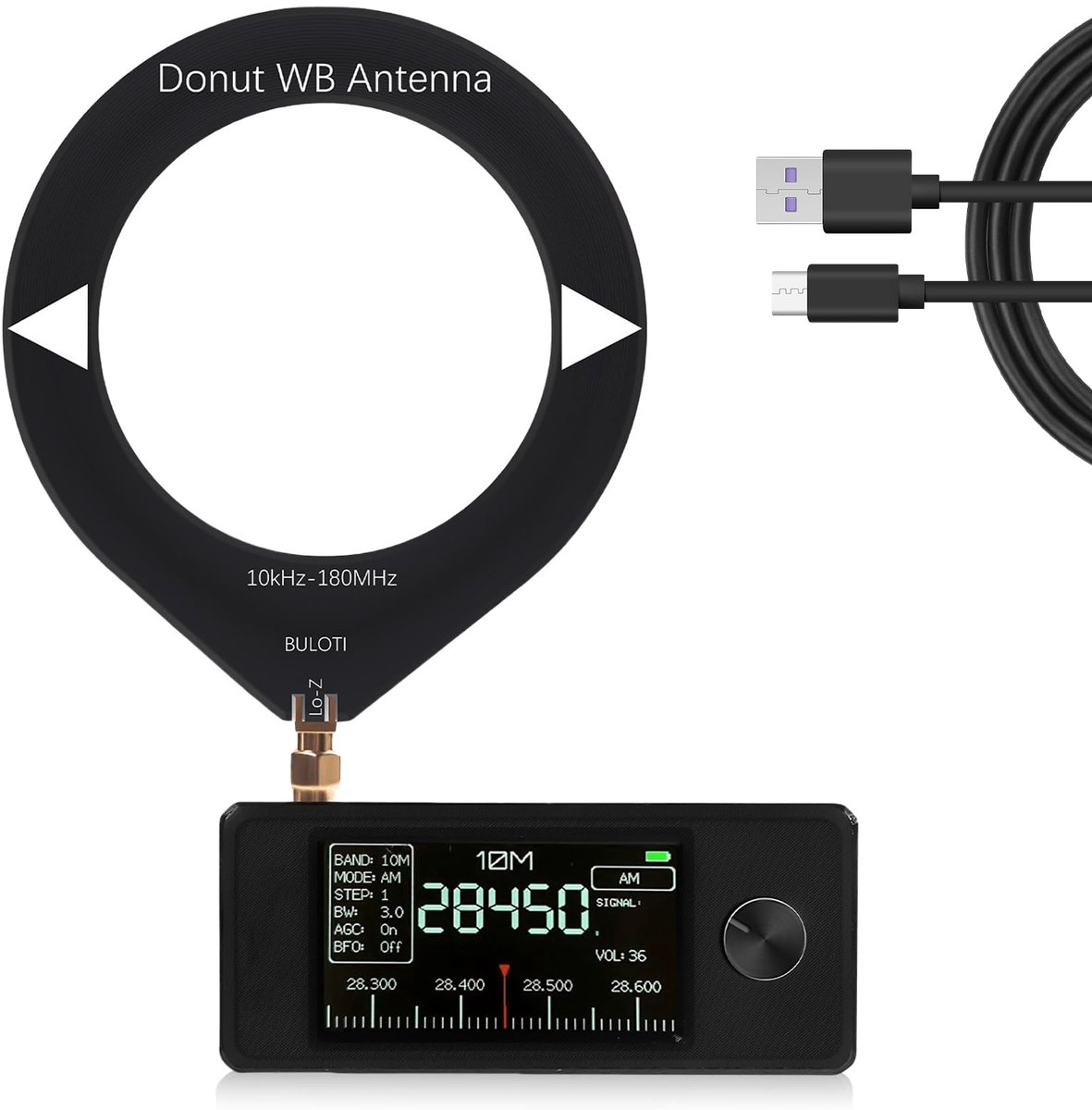 SI4732 Zakradio 0,5-108MHz, Radio in zakformaat met 1,9" IPS kleurenscherm, full-band ontvanger voor AM, FM, LSB - ShopVlot