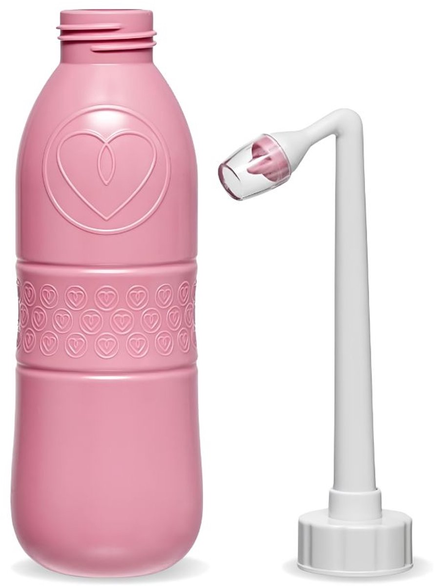 Peri Bottle - Draagbare Bidet - Vaginale Douche - Roze - 8cm x 8cm x 24cm