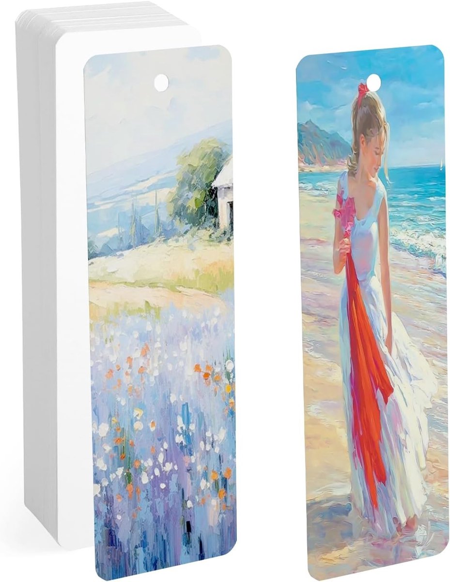 Hoogwaardige Watercolor Papier Postcards - 50 Vellen, 300g, 5x15cm, Geschikt voor Aquarel, Acryl en Gouache Schilderingen