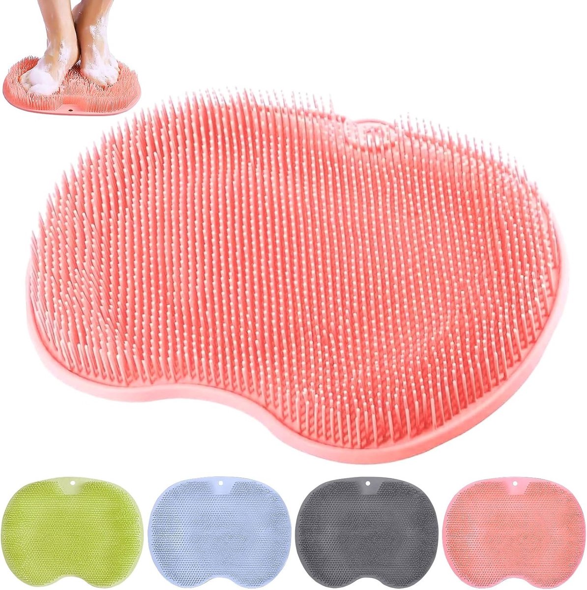 Voetenmassagepad voor in de douche, antislip siliconen massagekussen voor ontspanning en pijnverlichting