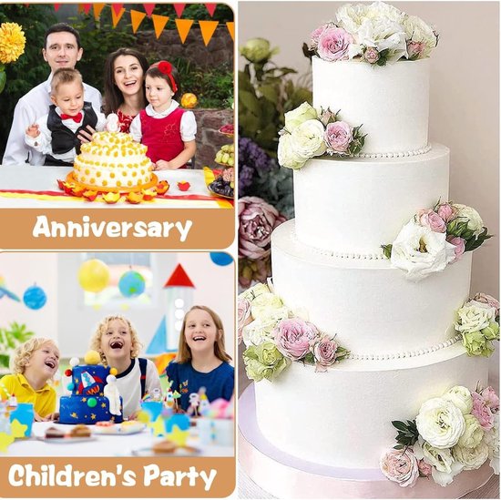 Set van 24 cakepennen voor het bouwen van meerlaagse taarten, plastic steunstangen van 24 cm, ideaal voor taartconstructie en stapelondersteuning — afbeelding 4