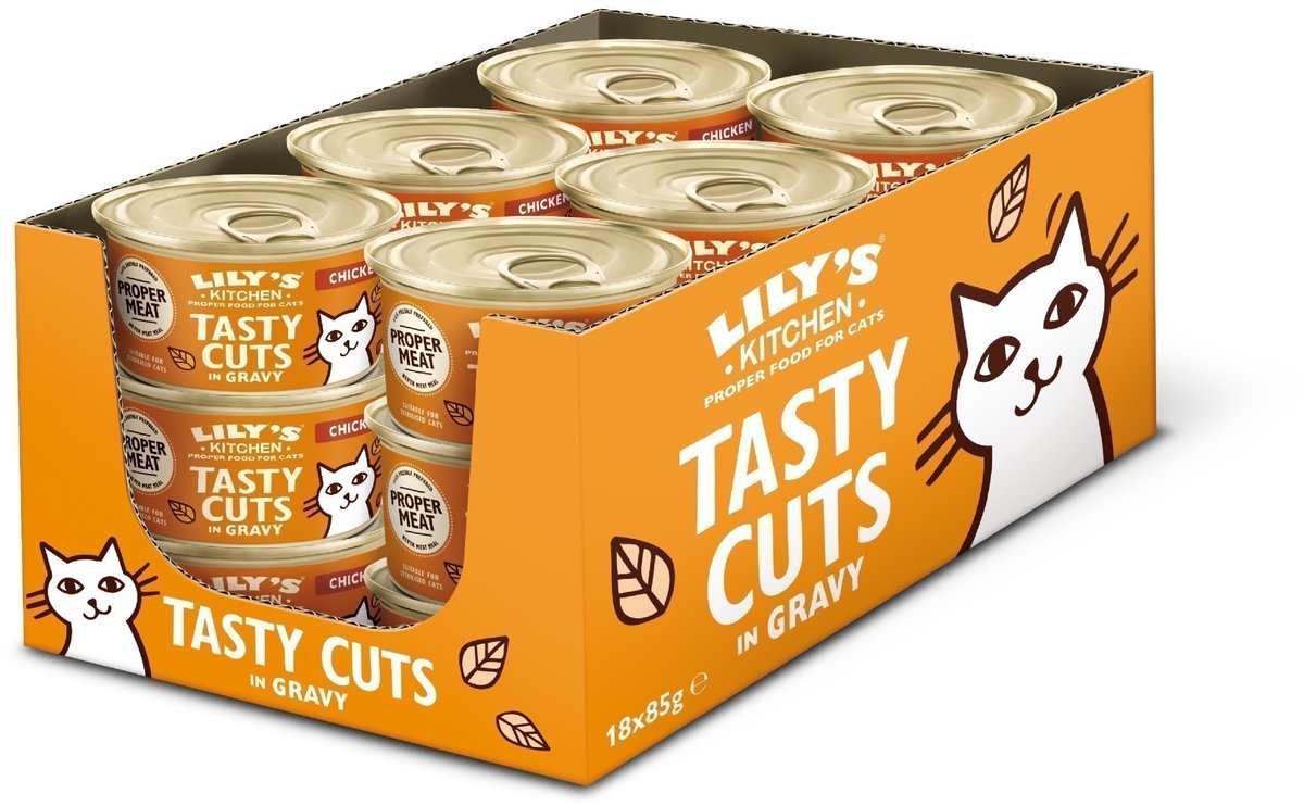 Lily's Kitchen Kattenvoer Nat Tasty Cuts in Saus Kip - 18 x 85 gr - Voordeelverpakking