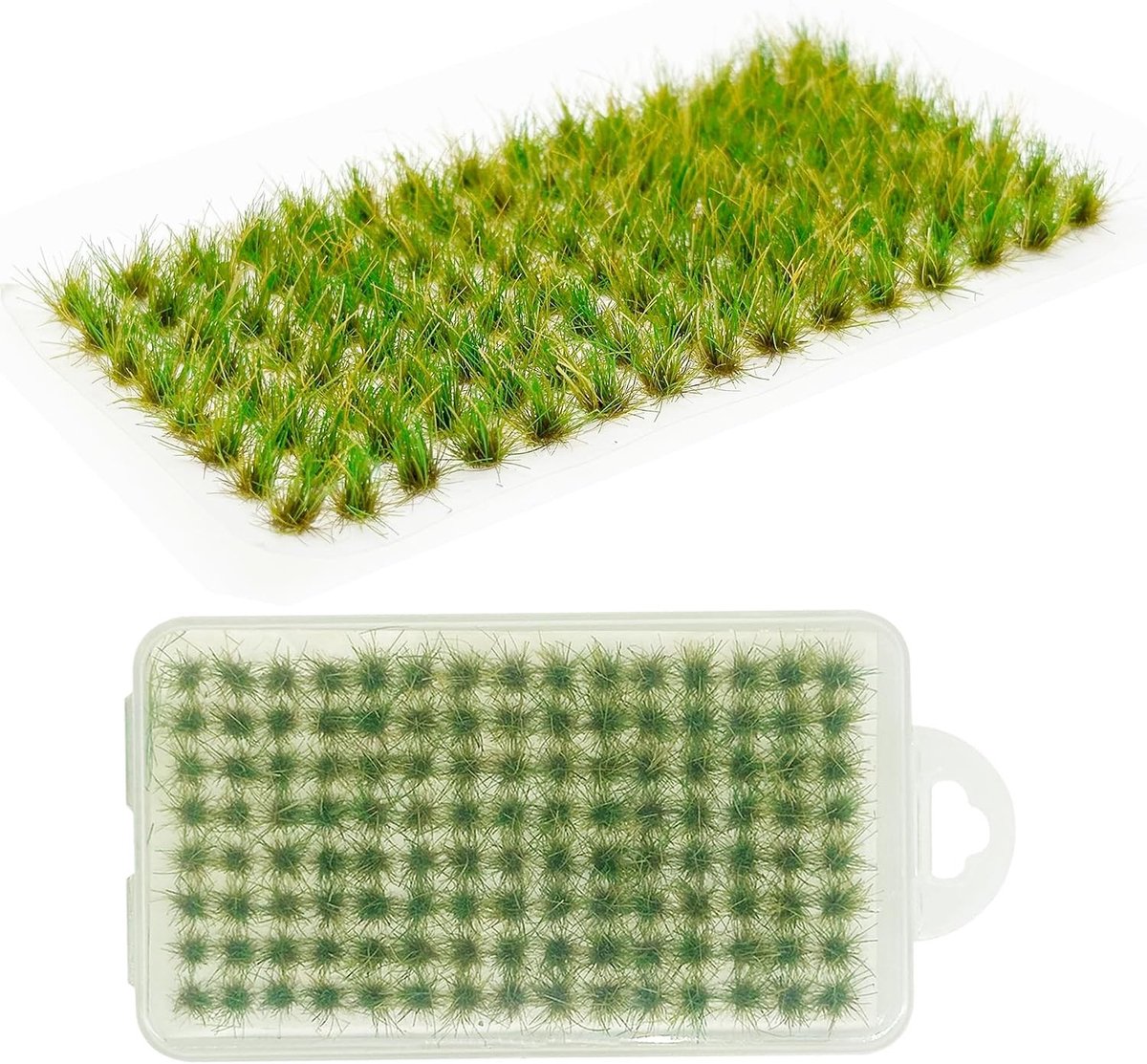 120PCS Bushy Bunches Statisch Gras Tuft voor Miniatuur Trein Landschap en Terrain Decoraties, Groen - Perfect voor Modelbouw en Scenery