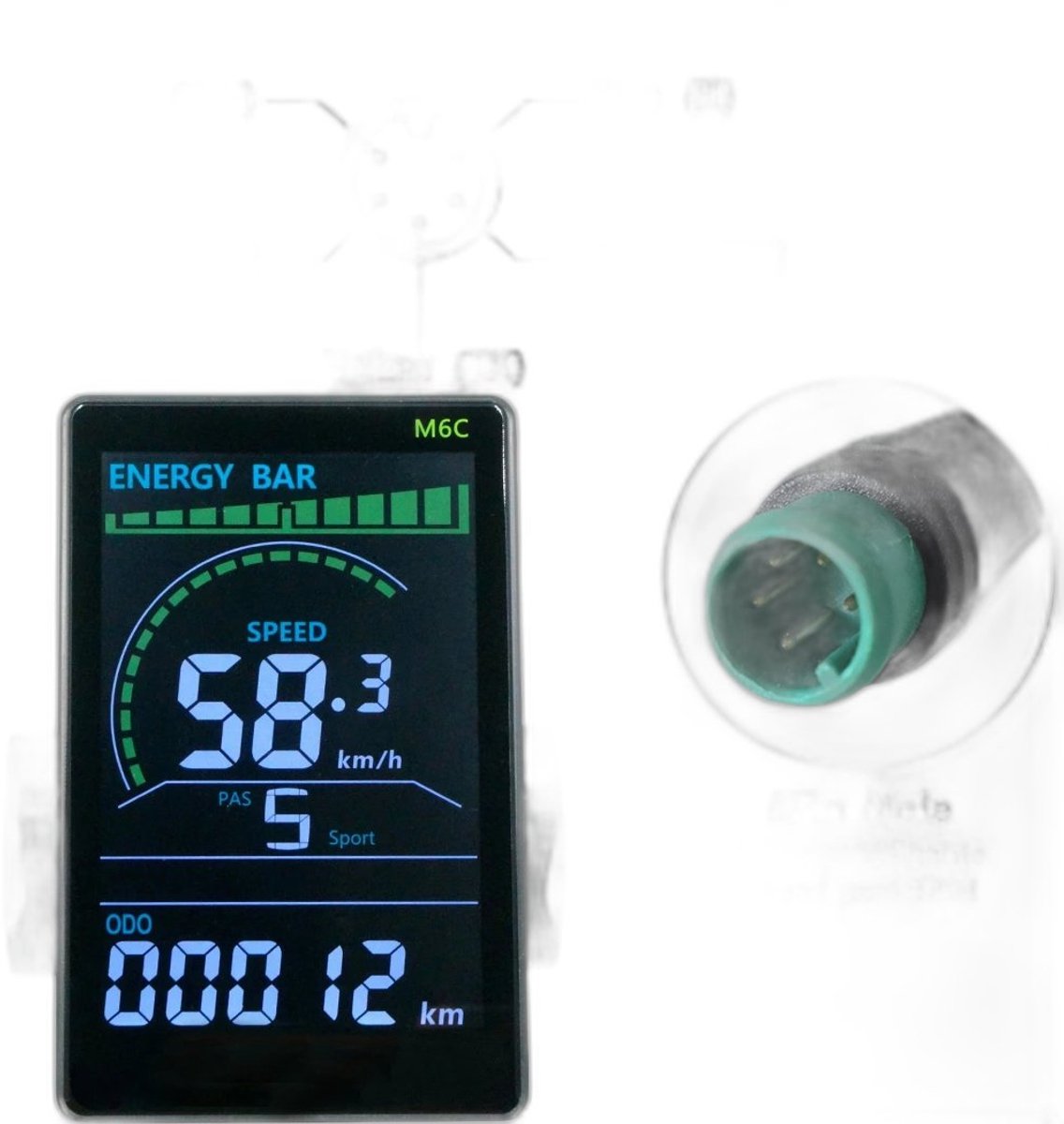 Currero Fatbike Scherm - LCD Display - Schermpje - E-Bike Accessoires - Elektrische Fiets - Dashboard - Snelheidsmeter - Kinderen & Volwassenen