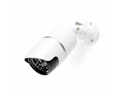 JUSTOP Dummy CCTV-camera, nep kogelbeveiligingscamera met knipperende led, waterdicht voor binnen of buiten - ShopVlot