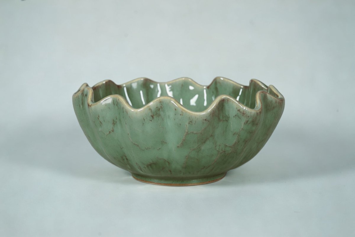 Aardewerk schaal Veda L jade