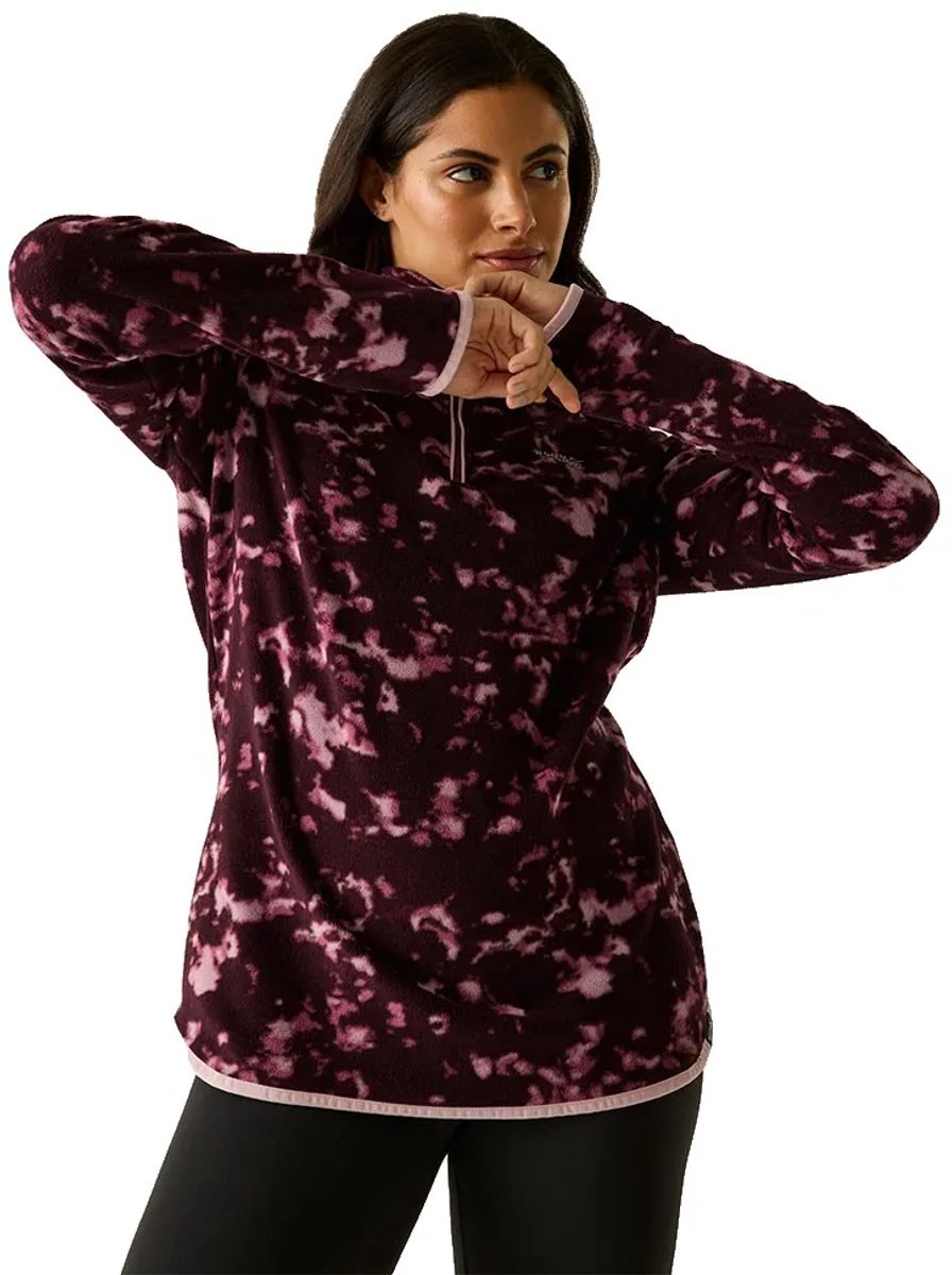 Regatta Margot Fleece Met Halve Rits Vrouw Brushstroke Print