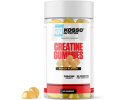 Kosso Nutrition – Creatine Gummies – Citroen – Suikervrij – Kracht & Spieropbouw – 90 Stuks