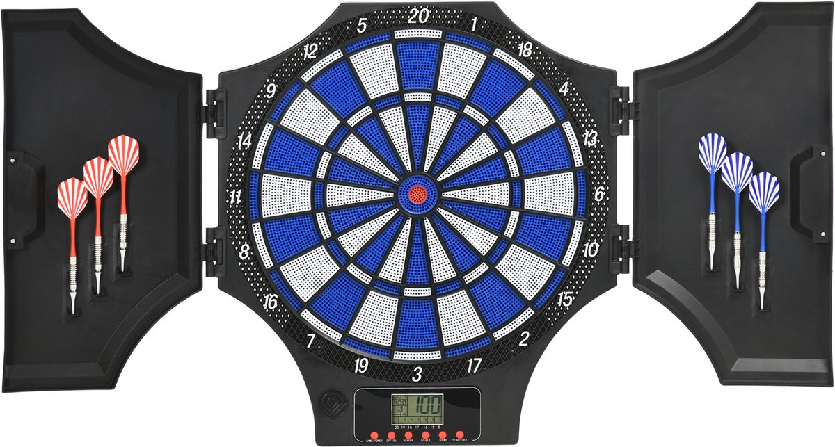 SPORTNOW Elektronische Dartscheibe mit Sprachansagefunktion und Pfeilen A70-067V00