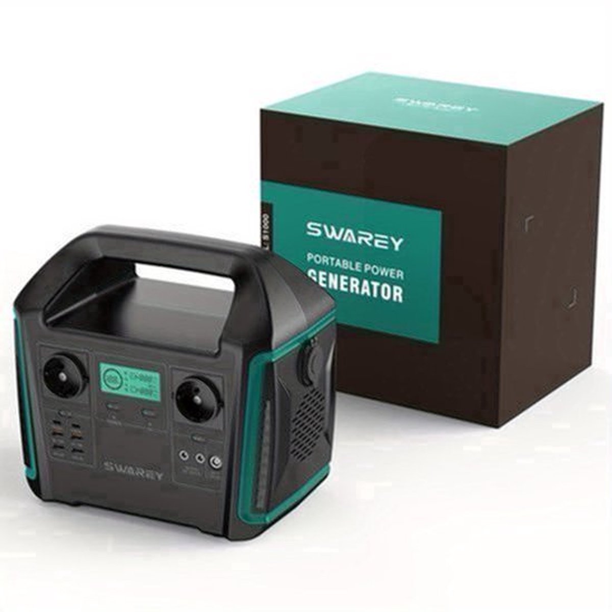 Zonnegenerator – Draagbaar Powerstation – Noodstroomvoorziening – Powerbank – Stroomgenerator – 1000W Vermogen – 725,76Wh batterijcapaciteit