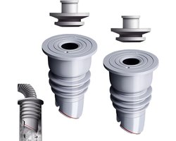 2 stuks - 35-40mm Wasmachine Afdichting Slangstop - Grijs - Afvoerslang voor Wasmachine Afvoerslangafdichting Wasmachine