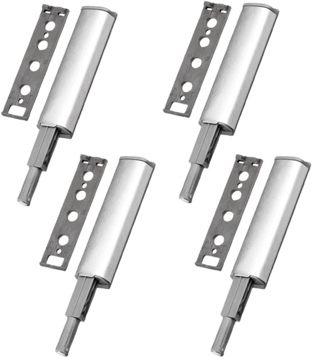 Drukmechanisme voor Deuren, Set van 4, Deursluiters voor Thuisgebruik, Aluminium Schuifdeuren en Kasten, Drukopening Systeem voor Efficiënte Deurbeweging