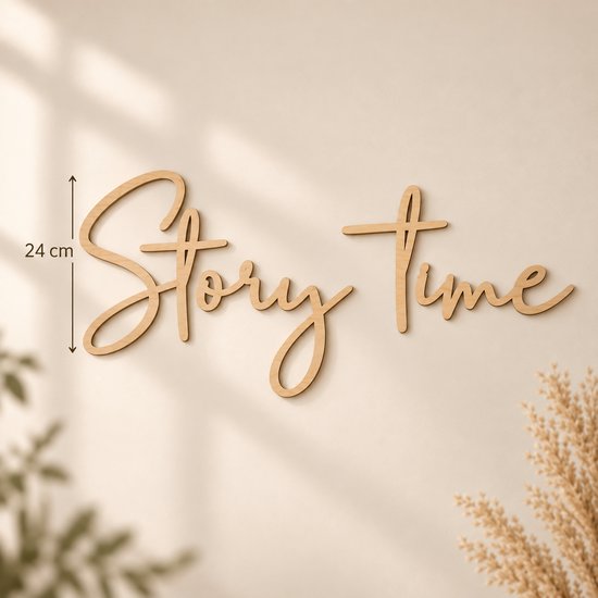 Wooden Wonder Crafts - Wanddecoratie kinderkamer - Story time - Hout — afbeelding 3
