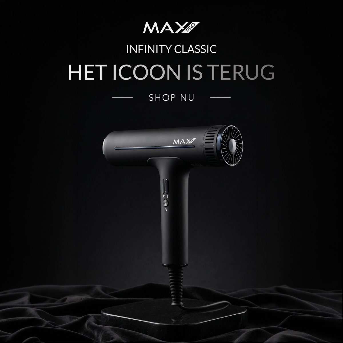 Max Pro Infinity Haardroger 2100W - Reisfohn - Blaasmond - afbeelding 3