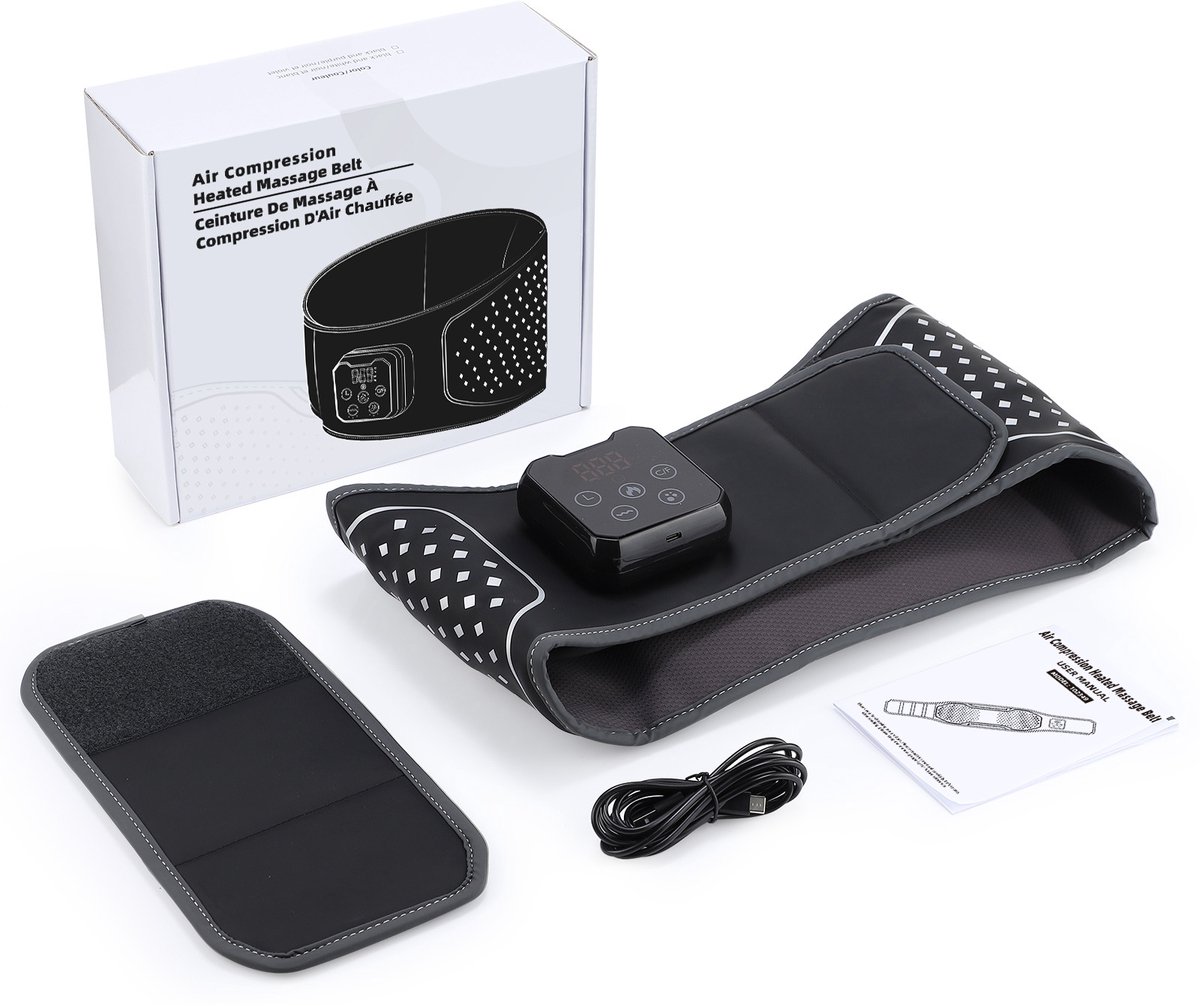 Draadloze massagegordel met verwarming en 3 airbagstanden