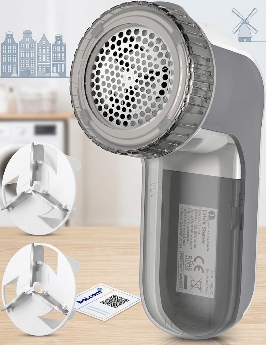 Pluisscheerapparaat – Ontpiller voor Kleding – 4 Hoogte-instellingen – 2 Snelheden – Batterij – Elektrische Pluizenverwijderaar voor Alle Soorten Kleding