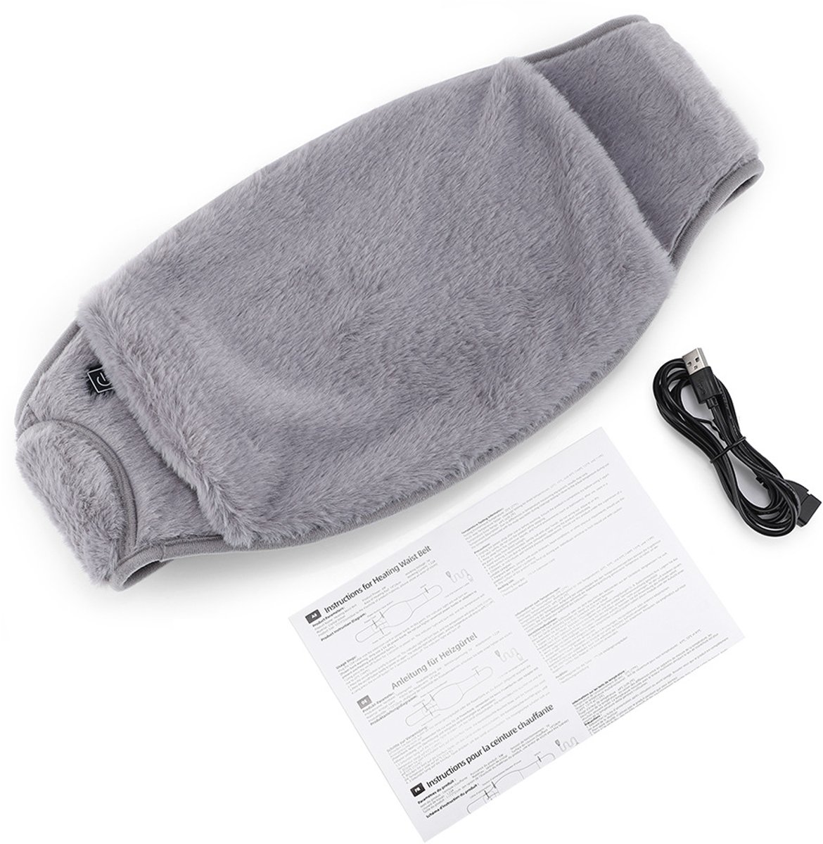 Elektrische warmwaterkruik ter verlichting van menstruatiekrampen, 2-in-1 accessoire voor buikverwarming - draagbaar verwarmingskussen, geschikt voor vrouwen, tieners, actieve volwassenen, studenten en kan thuis of op kantoor worden gebruikt.