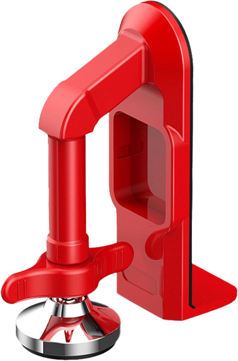 REDOM Deurstopper Deurwig – Verstelbare Deurstopper voor Deuren Openhouden – Compacte Deurhouder zonder Gereedschap voor Thuisgebruik en Reizen – Zinklegering – Rood