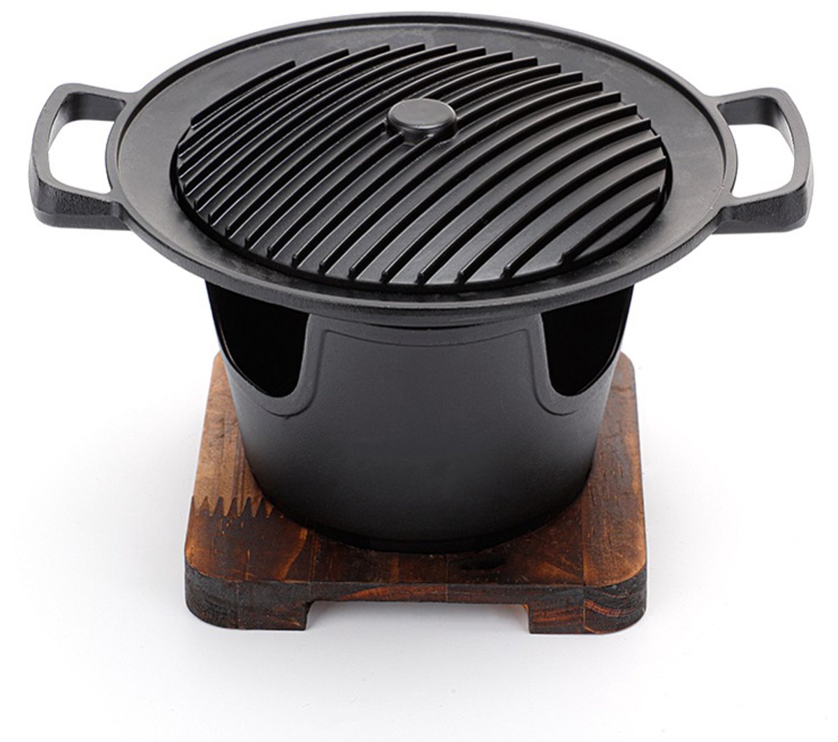 Draagbare houtskoolgrill – Anti-aanbak, gemakkelijk schoon te maken, perfect voor buiten, picknicks en kamperen