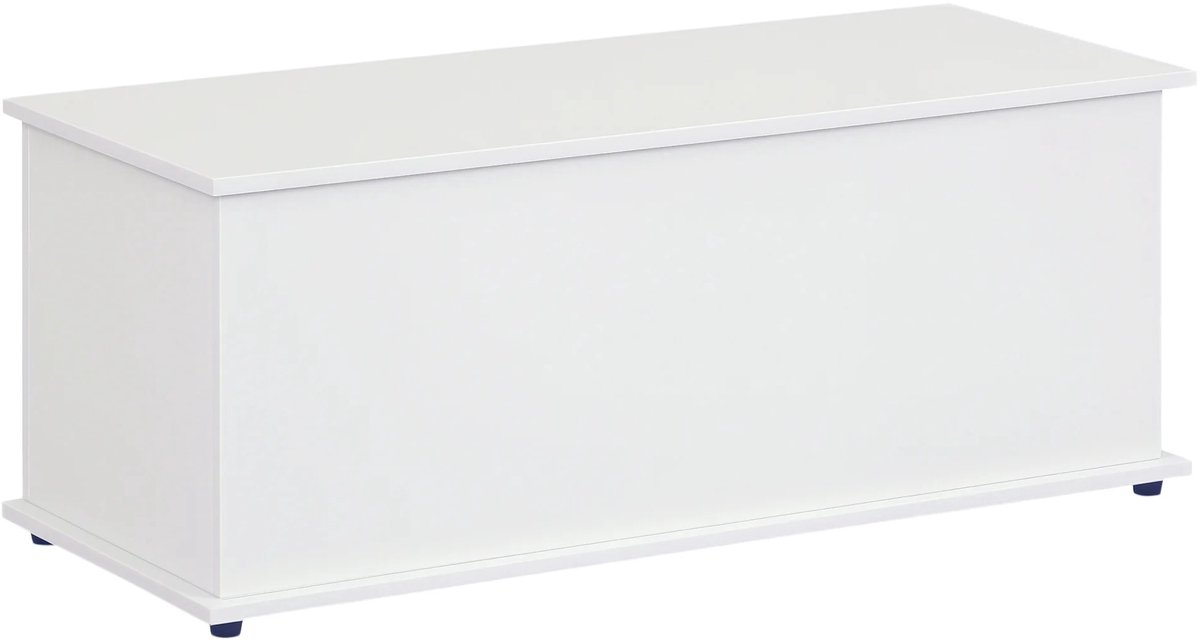 Atlasyx opbergbox - Opbergkist - Opbergbak - Houten kist - Houten opbergkist - Opbergmeubel - Klapdeksel - 100 x 40 x 40 cm - Wit