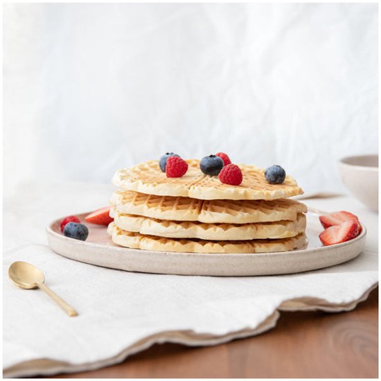 FRITEL Wafelijzer - A204 - Wafelmaker PFAS vrij - Wafelmachine voor Hartjeswafels - Hartjeswafelijzer - 5 Hartjeswafels - Wafelbakijzer met Vaste Bakplaten - Zilver - 1200W van Fritel — afbeelding 3