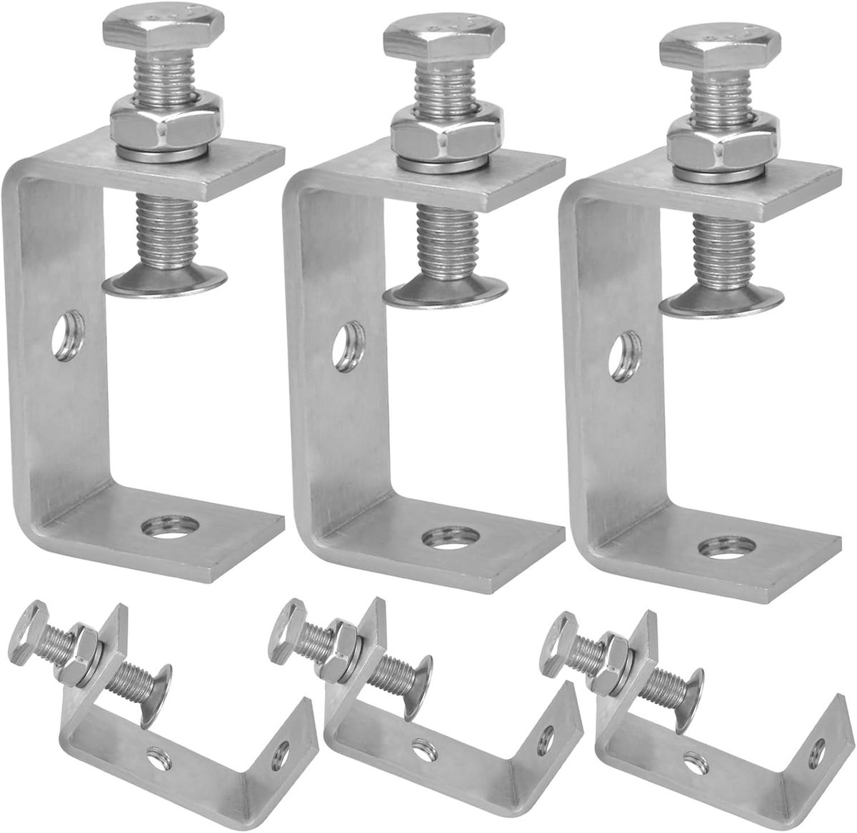C-klemmen Set - Zilver - 65 mm - Roestvrij Staal - Voor Houtbewerking en Doe-Het-Zelf Projecten