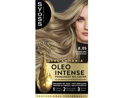 Syoss Oleo Intense 8-05 Haarverf - Beige Blond - Permanente Haarkleuring - Ammoniakvrij - Met Voedende Oliën - 100% Grijsdekking - Langdurige Kleur - 1 stuk