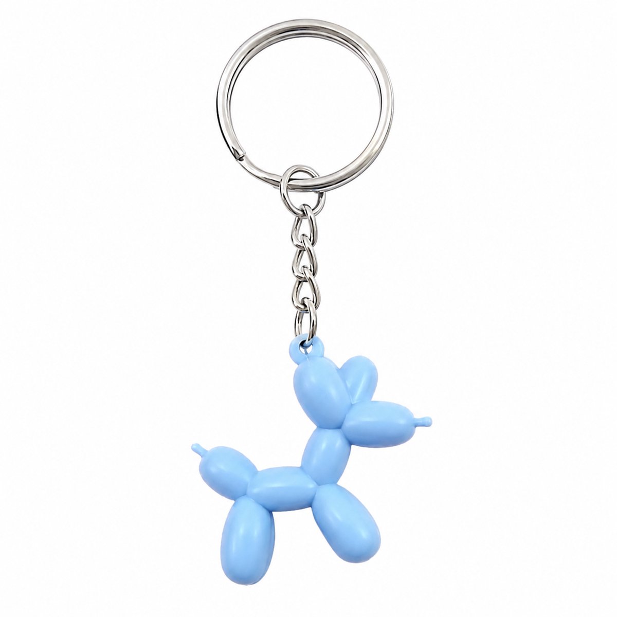 Ballonhond Sleutelhanger – Lichtblauw – Hars Ballon Hond Sleutelhanger – Tas hanger – Leuk Cadeau – Honden Liefhebber