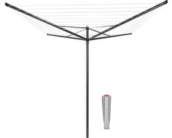 Brabantia Topspinner Droogmolen - met Metalen Grondanker - 50 m - Anthracite