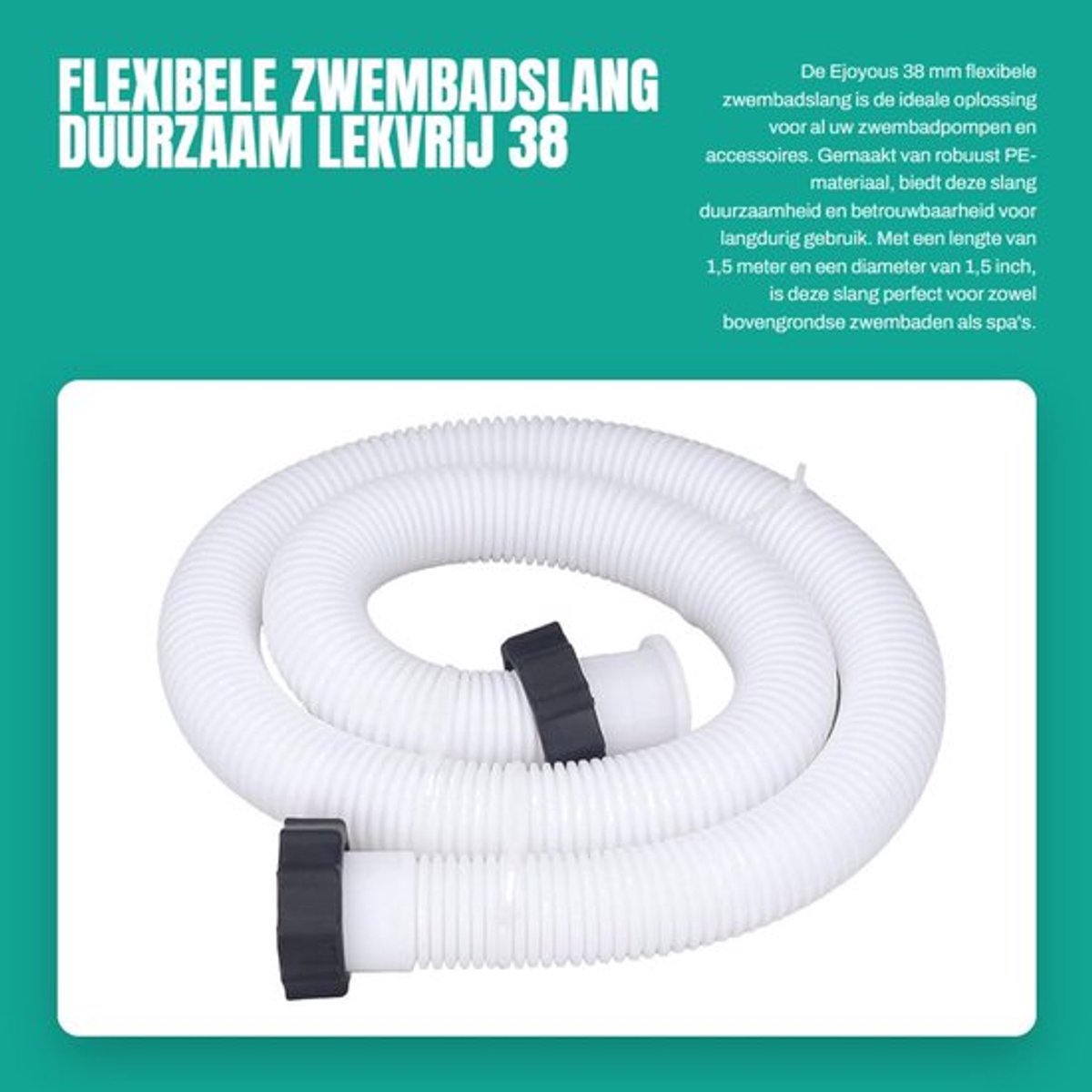 OmGoods - Dailygoody - Flexibele Zwembadslang - Duurzaam - Lekvrij - 38 mm
