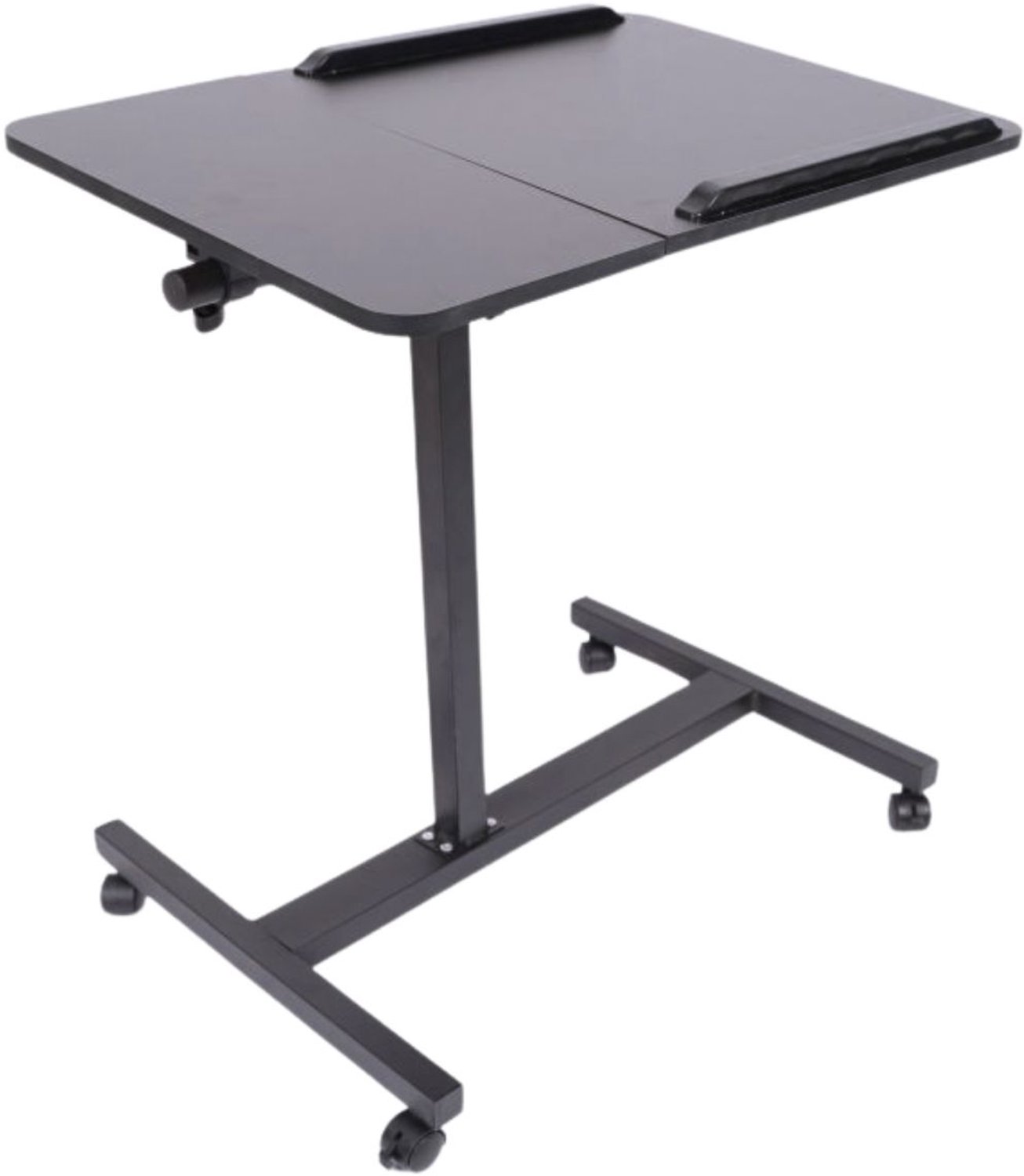 Ceruzo Laptoptafel Verrijdbaar - Hoogte 60-90 cm - Kantelbaar - Bedtafel - Zwart