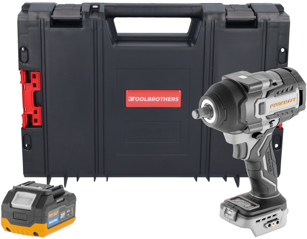 ProCraft Industrial IW850A-BB accu-slagmoersleutel 20 V 850 Nm 1/2" borstelloos Solo - zonder accu, zonder oplader