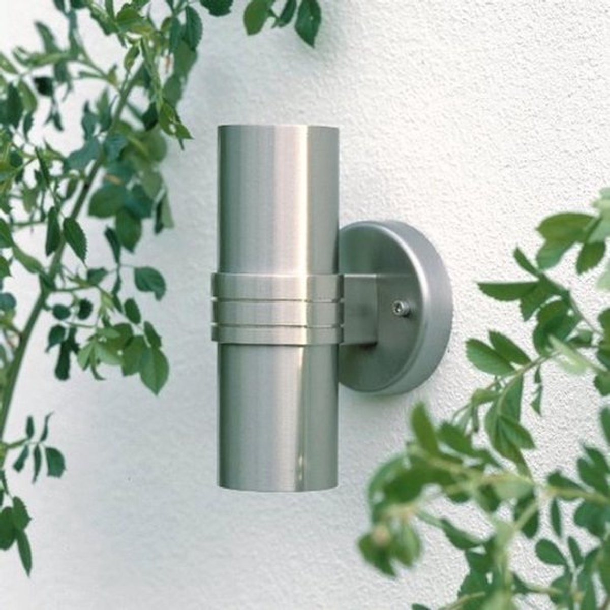 Buitenwandlamp - 2-lichts LED - Roestvrij staal - Spatwaterdicht | Inclusief 2x GU10 3W LED-lampen
