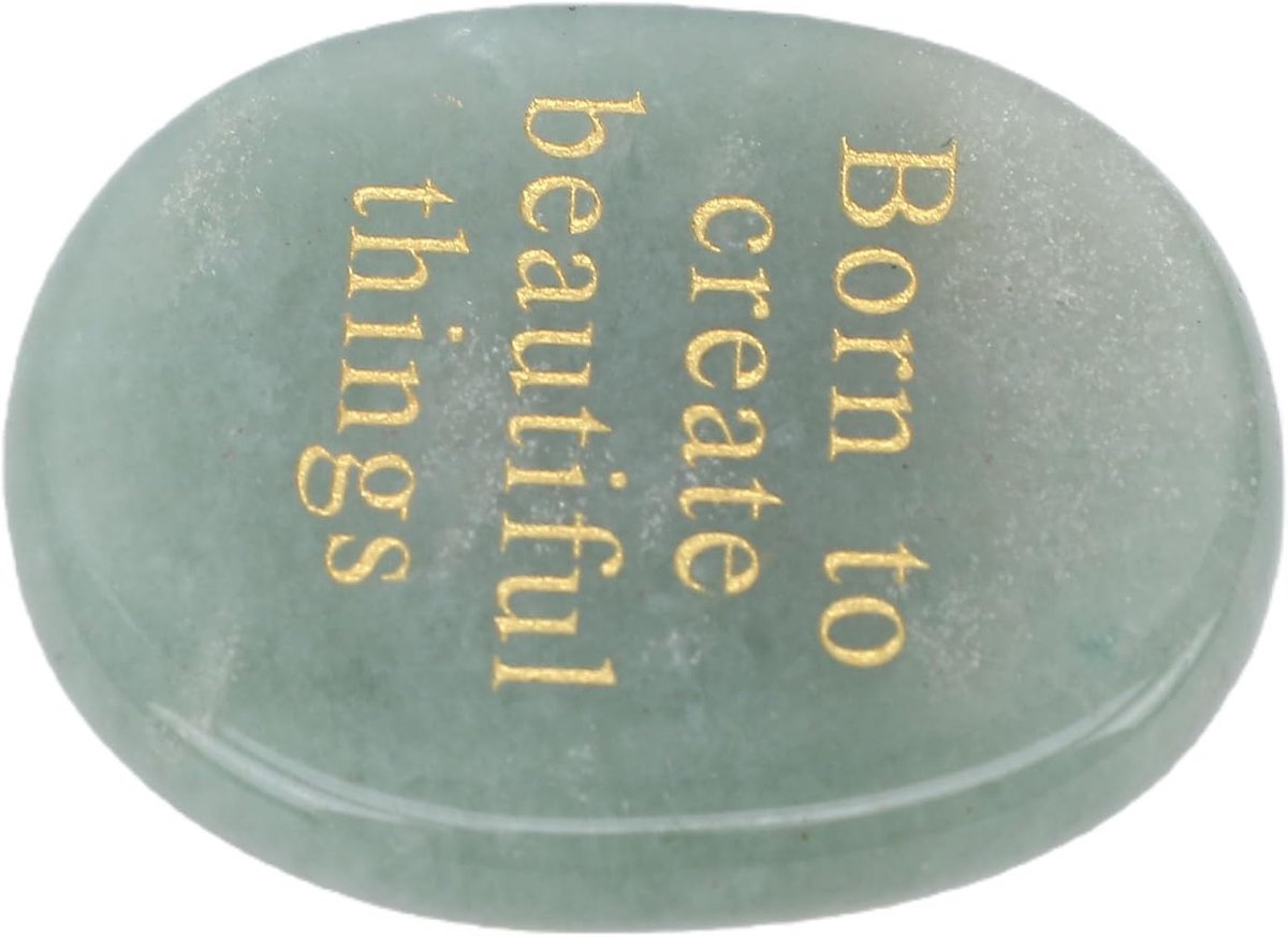 Vrouwen Geschenken Duimsteen, Gegraveerde Kristallen Edelsteen Decoratieve Accessoires voor Thuiskantoor Decor Verjaardag Dankbaarheid Vrouwen Geschenken Religieuze Woondecoratie