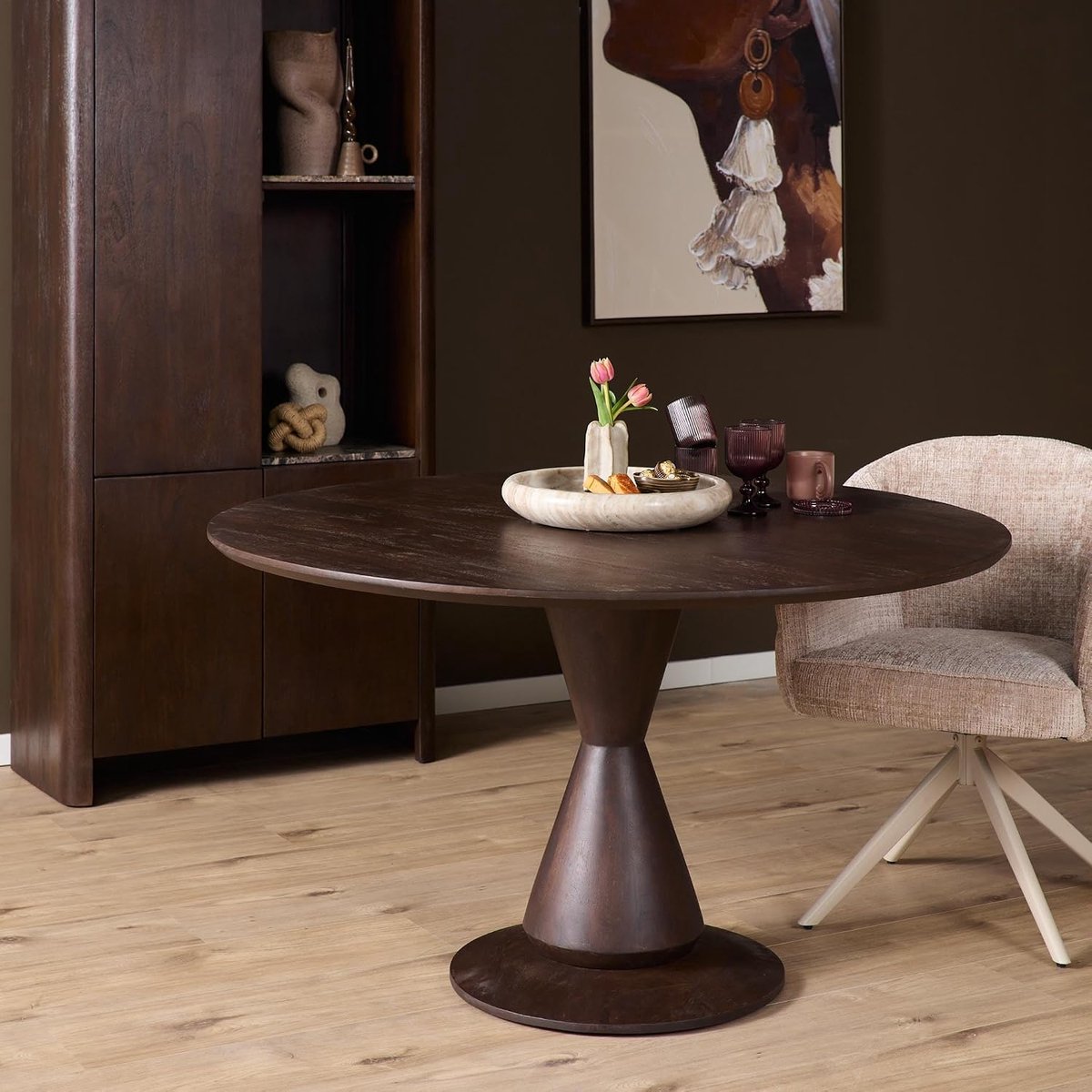 Eettafel Lima – Bruin – Ø150 cm