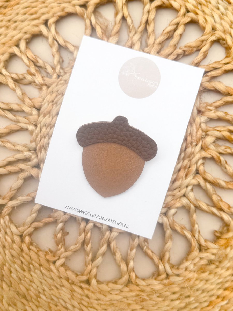 Haarspeldje - Eikel - Alligator Haarspeldje - Haarspeldjes voor Meisjes & Kinderen - Haaraccessoires voor Peuters & Kleuters