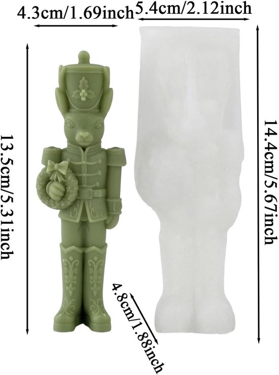 Tridimensional Cascanueces – Estatua Reutilizable Handleiding van — afbeelding 2