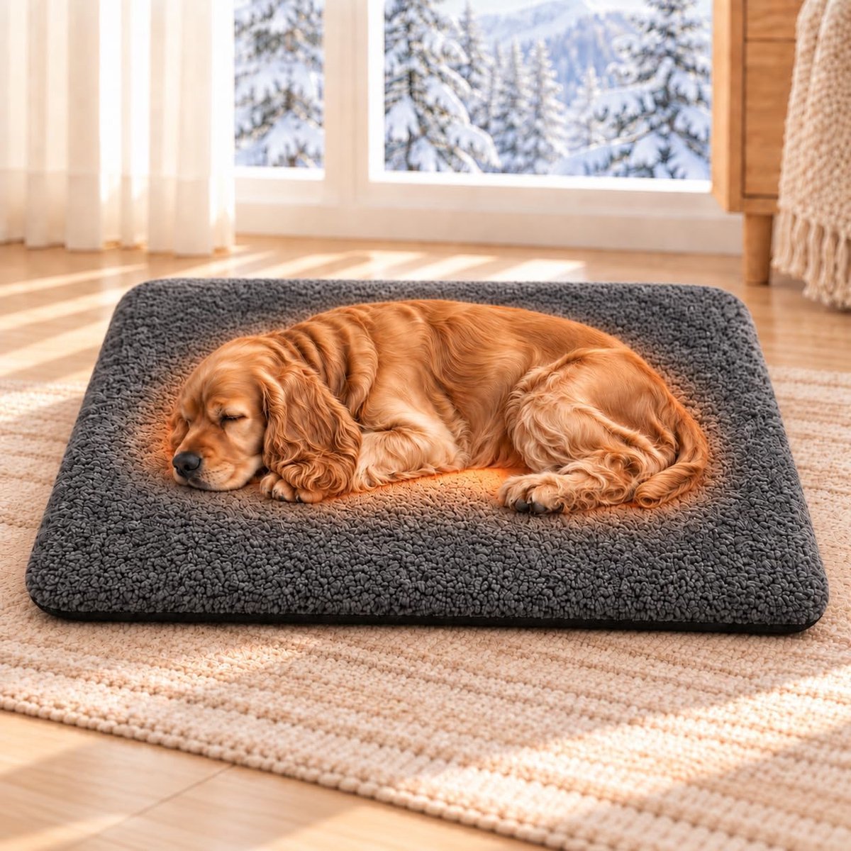 Zelfverwarmend Kattenbed, Warmtemat voor Katten & Honden 75x50cm
