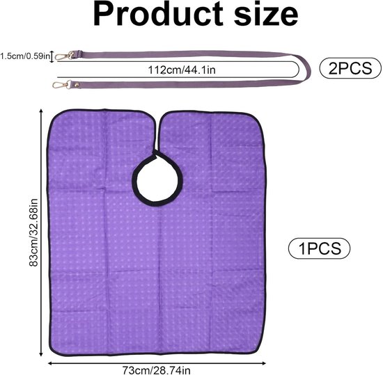 Shawl voor Herstel na Mastectomie met Verstelbare Drainehouder en Waterdichte Douchecord in Paars, Ideaal voor Comfort en Ondersteuning tijdens het Herstelproces — afbeelding 5