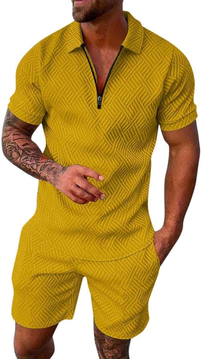 2-delige set voor heren, katoen, bovendeel en broek, joggingbroek, elegant, elastisch, lange mouwen, training, alle seizoenen, licht, trekkoord, sportkleding, A140