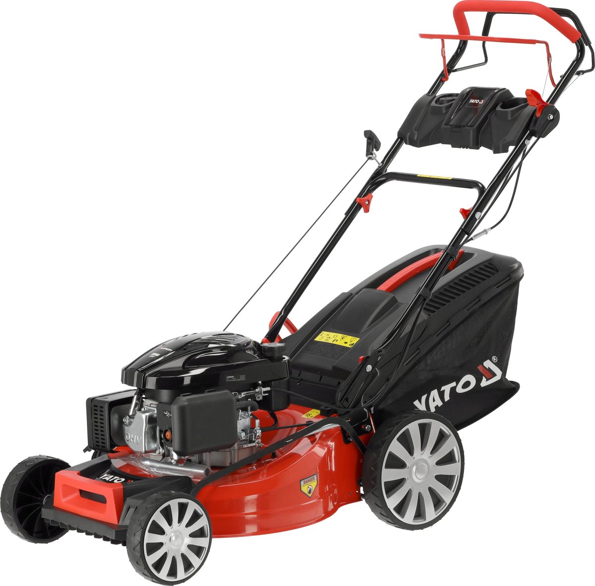 Zelfrijdende Benzine Grasmaaier - Loncin 196cc / 3.5 kW - Maaibreedte 53 cm - 4-in-1 - Opvangbak 62L - Met Snelheidsregeling thumbnail 2