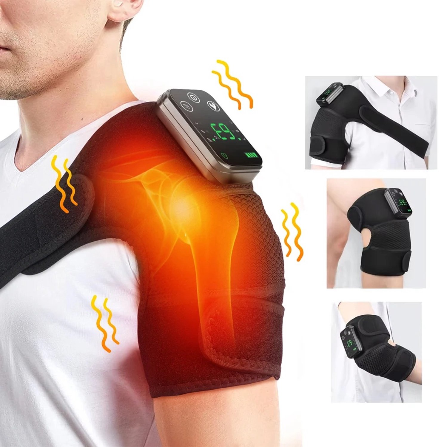 Cherrys Finds - Schouderverwarmer - Knieverwarmer - LED Warmte - Schouder Massage - Verwarmde Massage - Brace