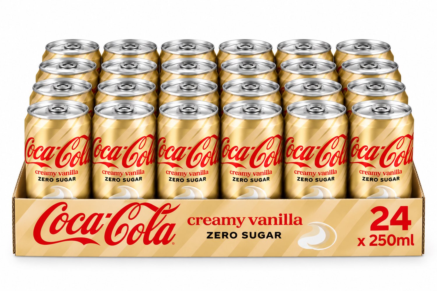 Tray Coca Cola - Creamy Vanilla Zero sugar - 24 x 250 ml