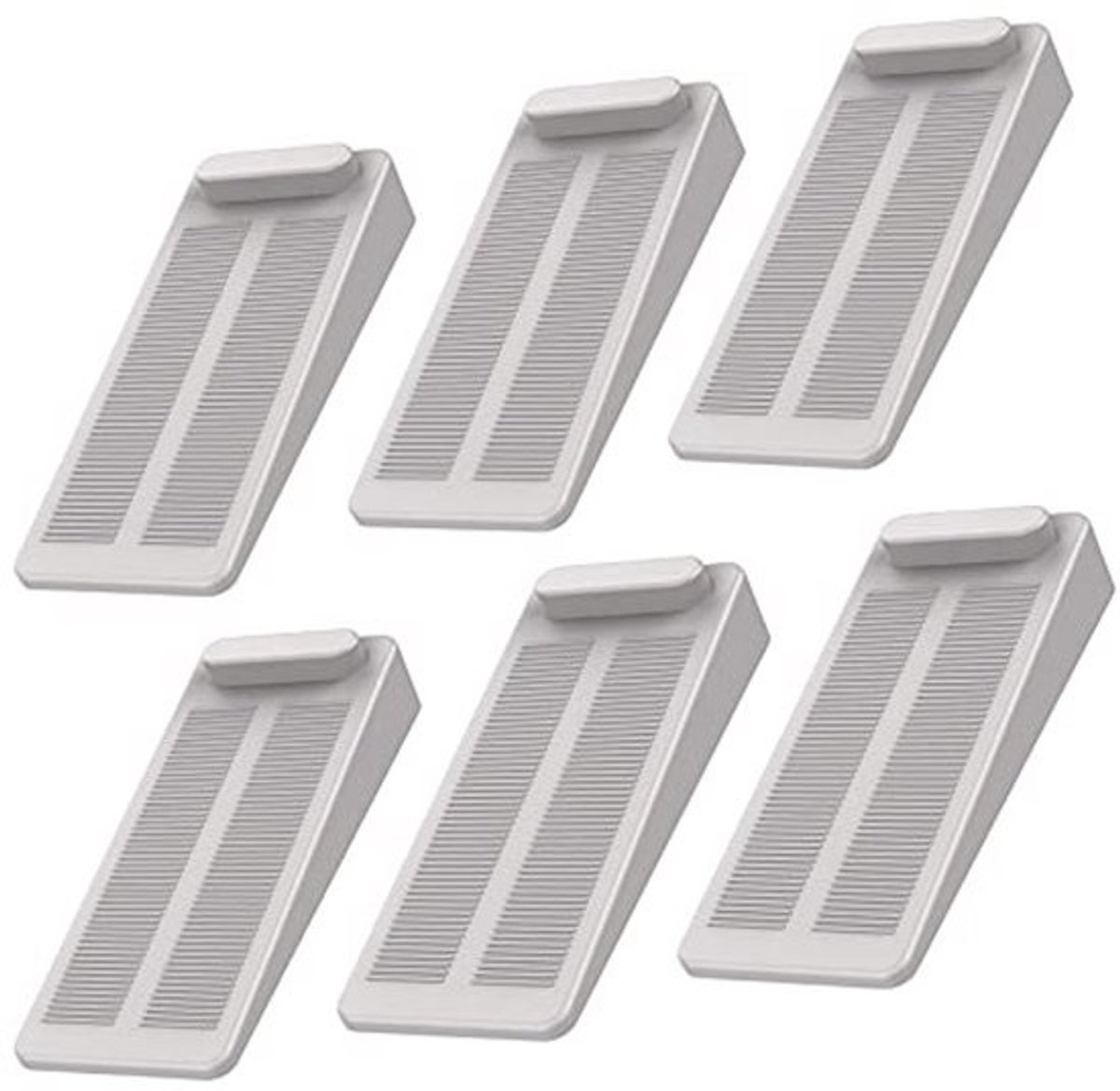 Antislip rubberen deurstopper - verstelbare deurwig voor badkamer, balkon, kinderkamer en terrasdeur - 6 stuks