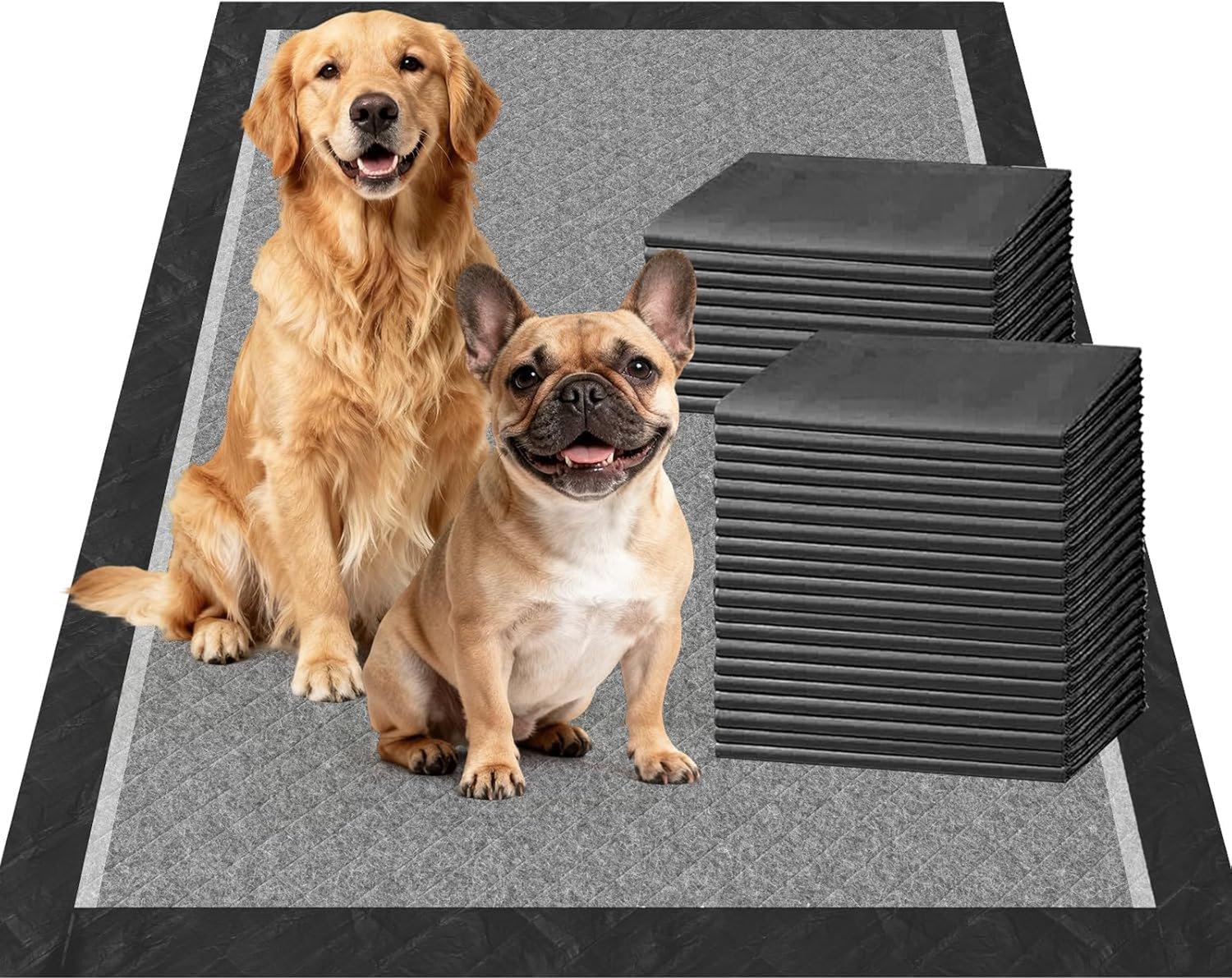 Gardner Pet Extra Large Carbon Puppy Pads 60 x 90 cm, Super Absorbent Thicken Puppy Training Pads, Odor Control, 6 Layers Leak-proof, Quick Drying, Su