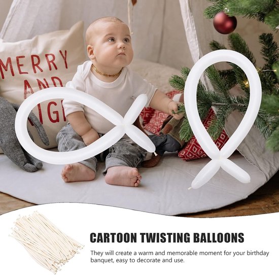 100stuks Lange Ballonnen Voor Feesten Bruiloften Decoratieve Twisting Ballonnen Veilig Prachtige Versiering Voor Partijen Voor Festivals Evenementen — afbeelding 2