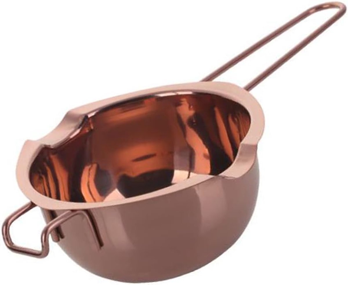 400ml/14oz roestvrij staal chocolade smeltkom voor gesmolten boter kaas chocolade snoep maken - rose goud