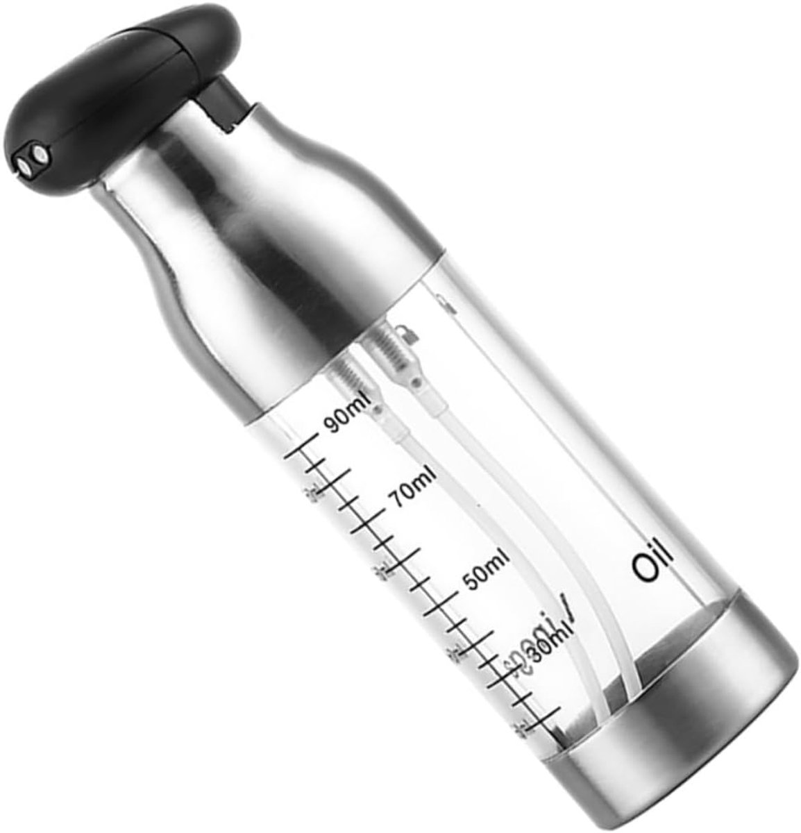 90 Ml Olijfolie-spuitfles Olieverstuiver Voor Koken Stofvrij Mondstuk Dubbele Laag Roestvrijstalen Keukenfles